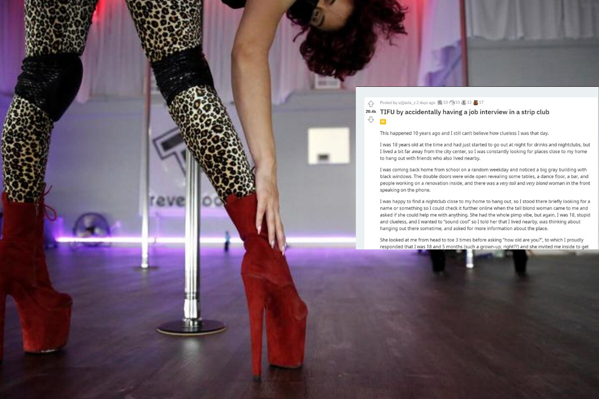 Woman Looking For A Nightclub Accidently Ends Up At Stripper Job Interview Bags Spot