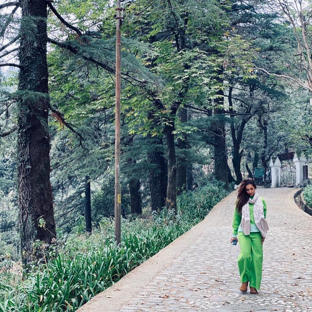  Malaika Arora looks smart in the green co-ord set. (Image: Instagram)