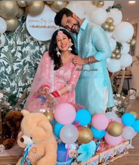 Plus-Size Influencer, Nabela Noor Dons A Peach-Hued 3D-Sequinned Lehenga  For Her Baby Shower