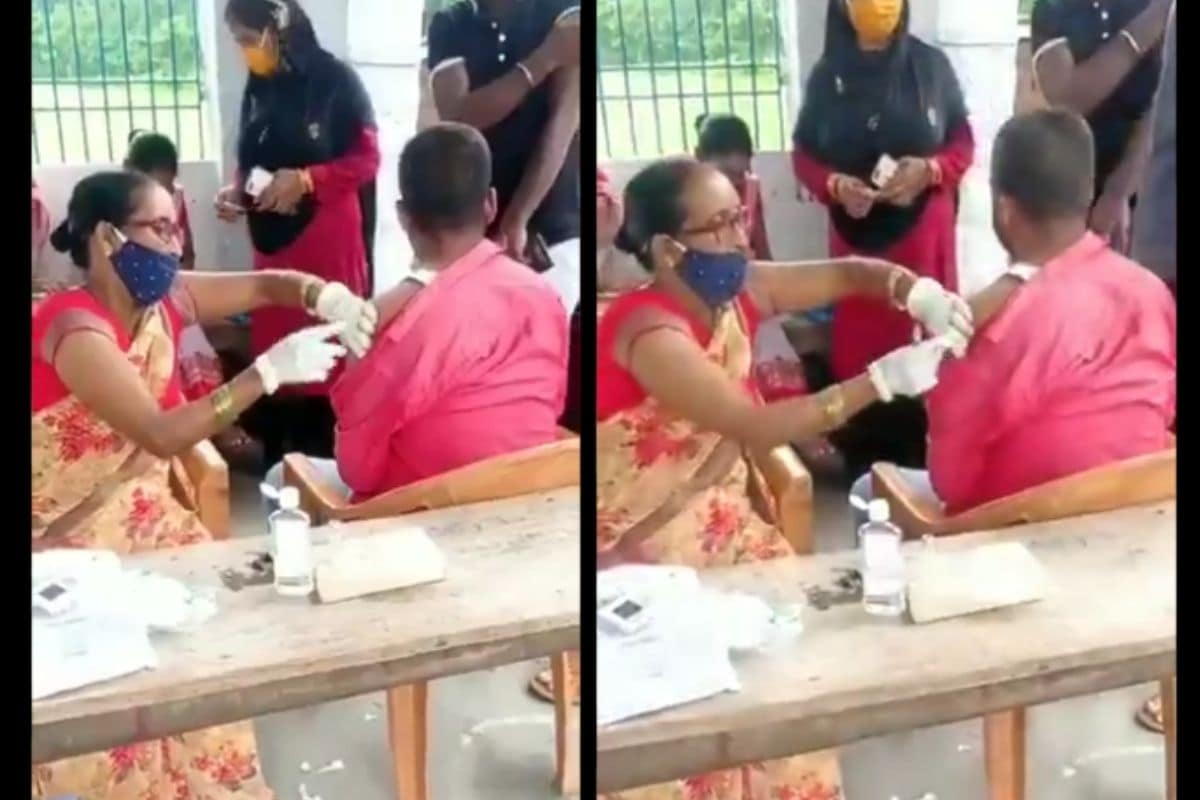 You are currently viewing Nurse Giving ‘Empty Jab’ to Man in Bihar’s Covid-19 Vaccine Middle Stirs Row, Video Goes Viral