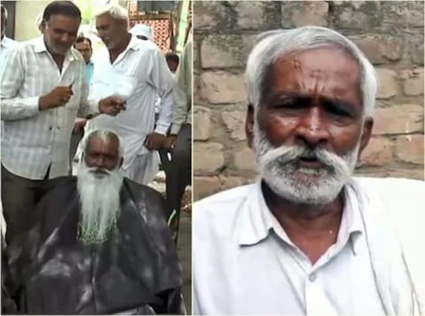 Sirsa Man Shaves His Beard After 8 Years Ahead Of OP Chautala's Release From Jail