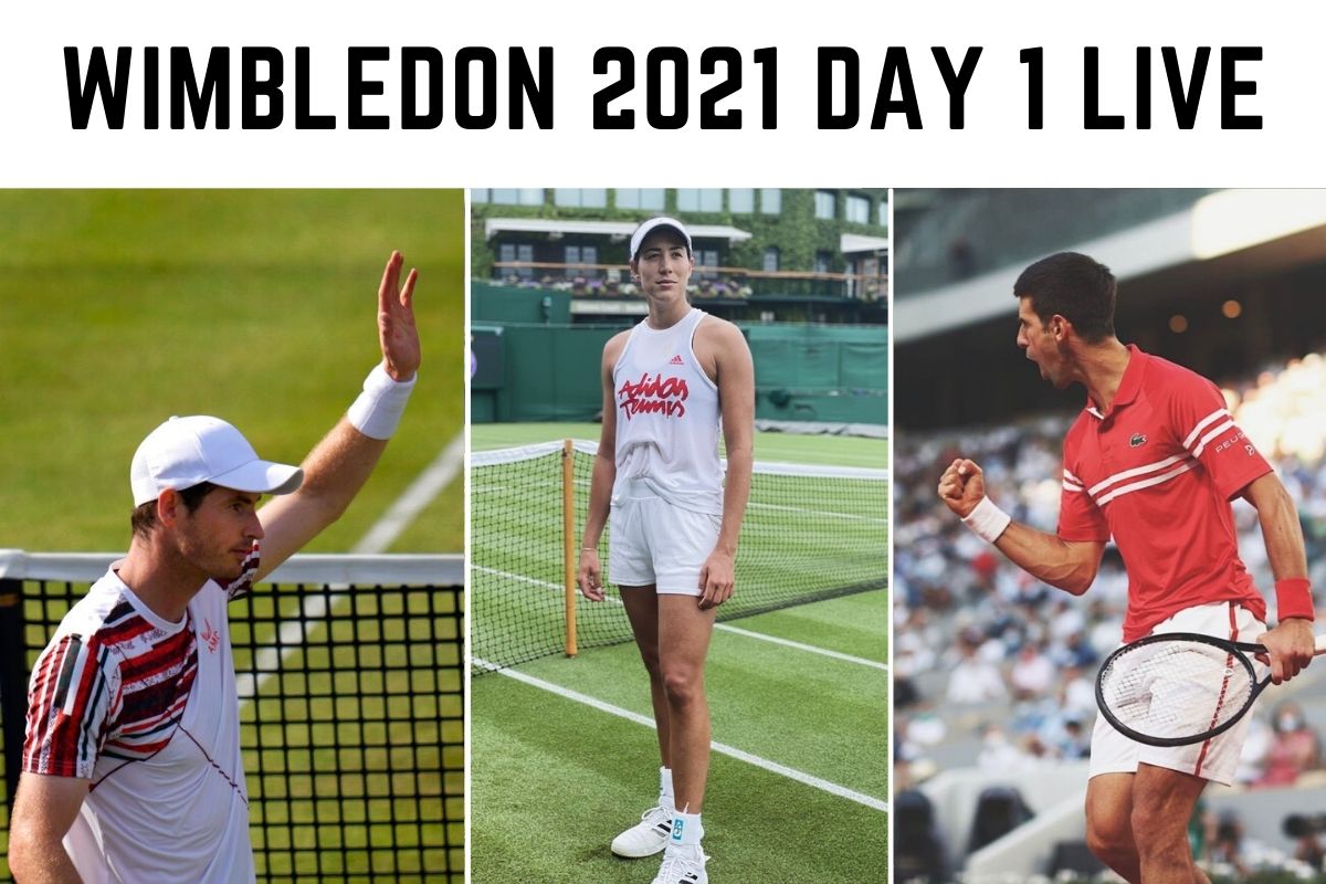 Wimbledon 2021 Day 1 Highlights Andy Murray Wins on Wimbledon Return After Djokovic Win and Tsitsipas Loss