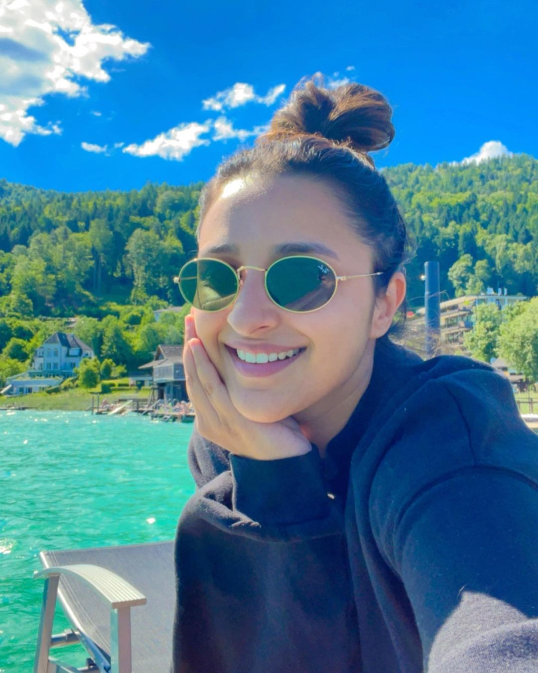  Parineeti Chopra looks pretty in the sunkissed selfie in the Austrian outdoors. (Image: Instagram)