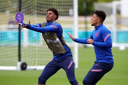 Marcus Rashford and Jadon Sancho during training session  (AP)