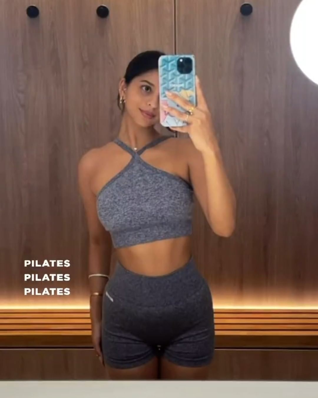  Recently, Suhana Khan showed off her toned body in a mirror selfie post her Pilates session. (Image: Instagram)