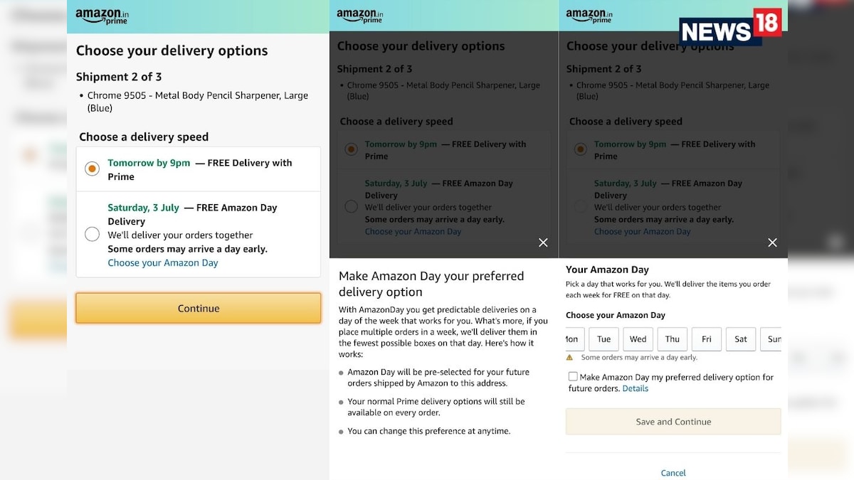 Day Is a New Delivery Option for Prime Members to Get Weekly  Deliveries on a Designated Day