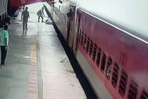 Watch: RPF Jawan Saves Life Of Passenger Dragged By Moving Train In Prayagraj