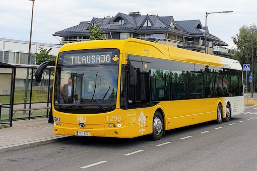 The new BYD 15-metre eBus for Nobina Oy in Turku, Finland. (Photo: BYD)