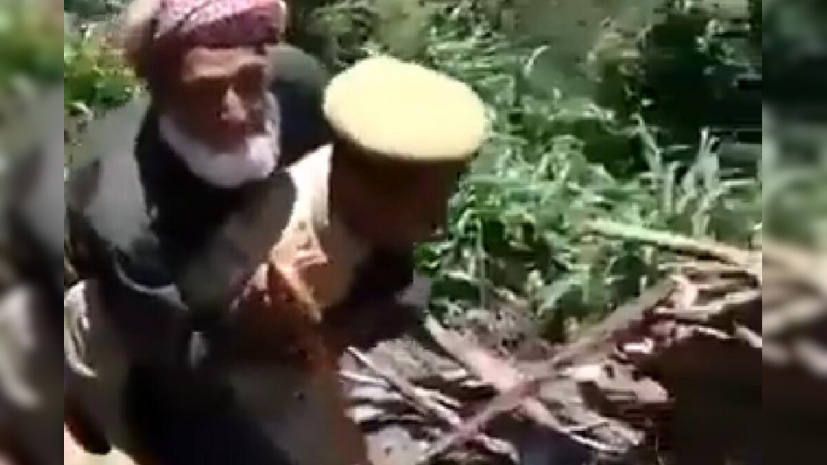 WATCH: J&K Police Officer Carries 72-Year-Old Up Hill to Get Vaccinated