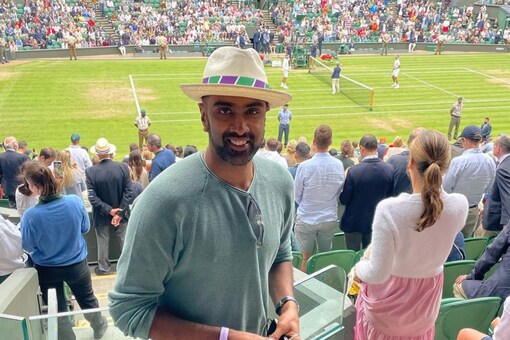 Ravichandran Ashwin at Wimbledon.
