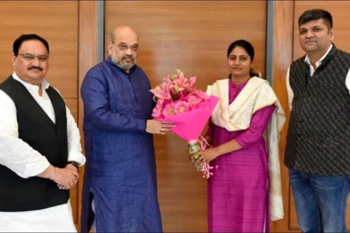 File photo of Anupriya Patel with Amit Shah