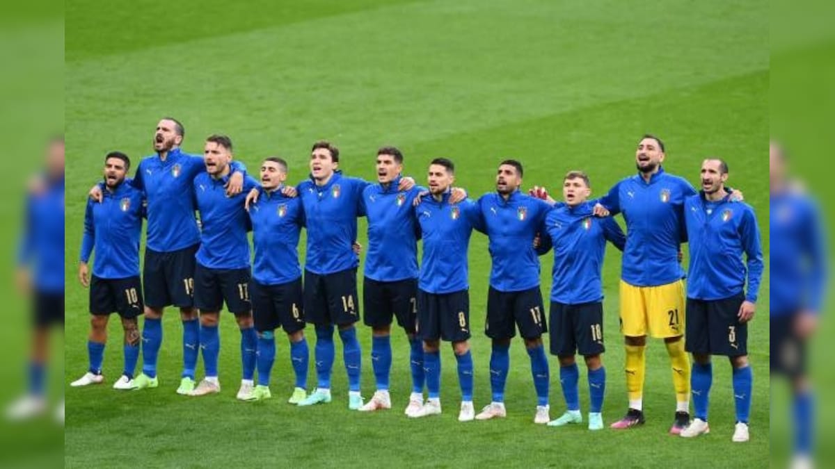 Watch: Italy Footballers Belt Out Their National Anthem in Euro 2020 Semi-Final; Leonardo Spinazzola Joins From Home