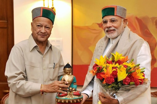 In this June 5, 2014 file image former Himachal CM Virbhadra Singh meets PM Narendra Modi in New Delhi. (PTI)
