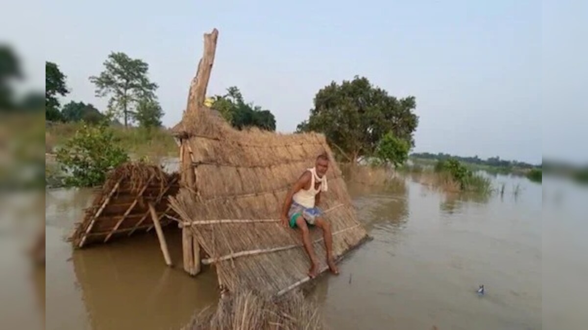 Bihar Floods: People Living On Roof Of Damaged Houses In Gopalganj