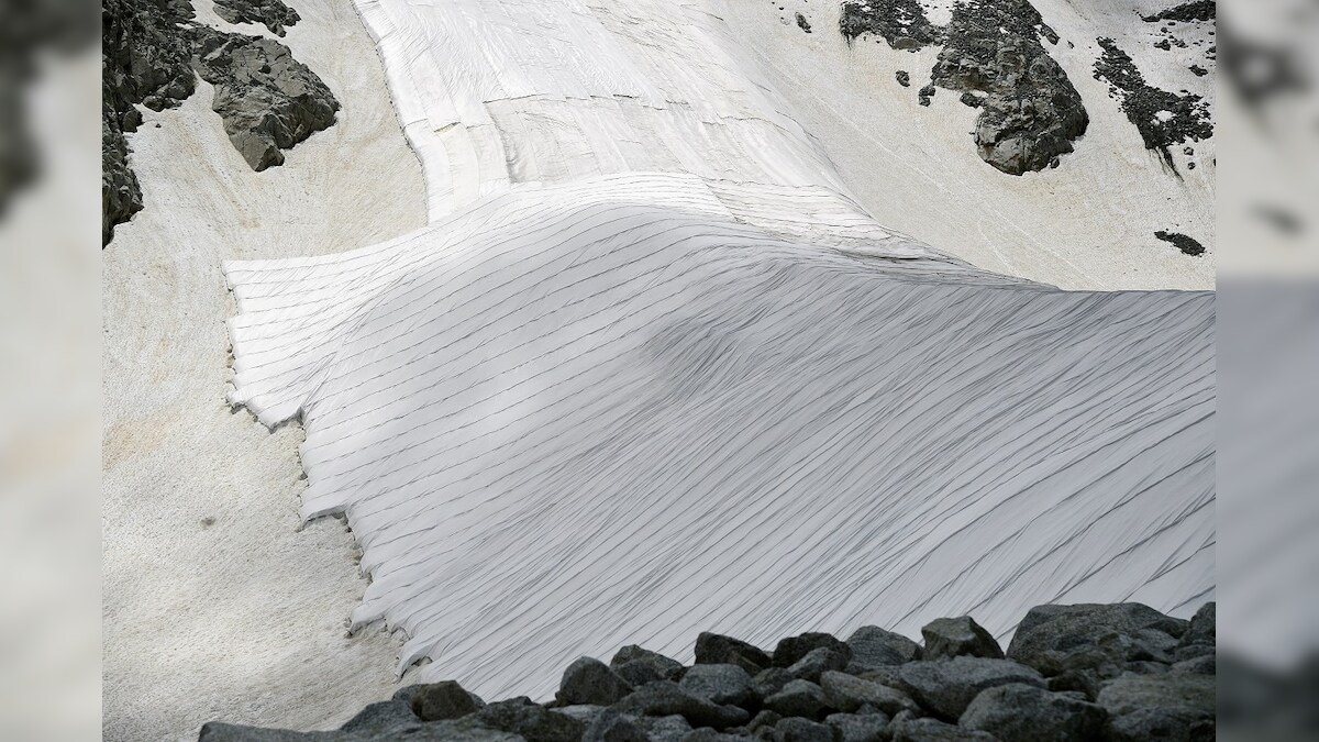 Climate Experts Cover Shrinking Italian Glacier With Cloth to Save it From Summer Heat