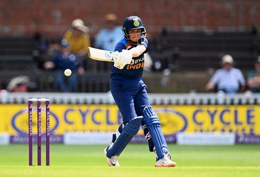 Shafali Verma pulls the ball for a six. (Twitter)
