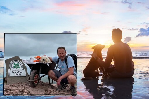 Carlos Fresco took his ailing pet dog Monty to the mountains for a last trip. (Credit: The Brecon and Radnor Express/Facebook)