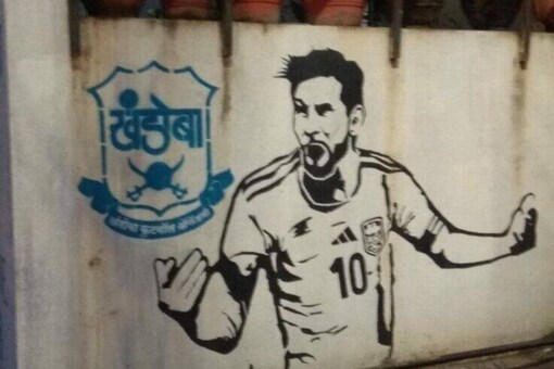 Lionel Messi Graffiti (Photo Credits: News18)