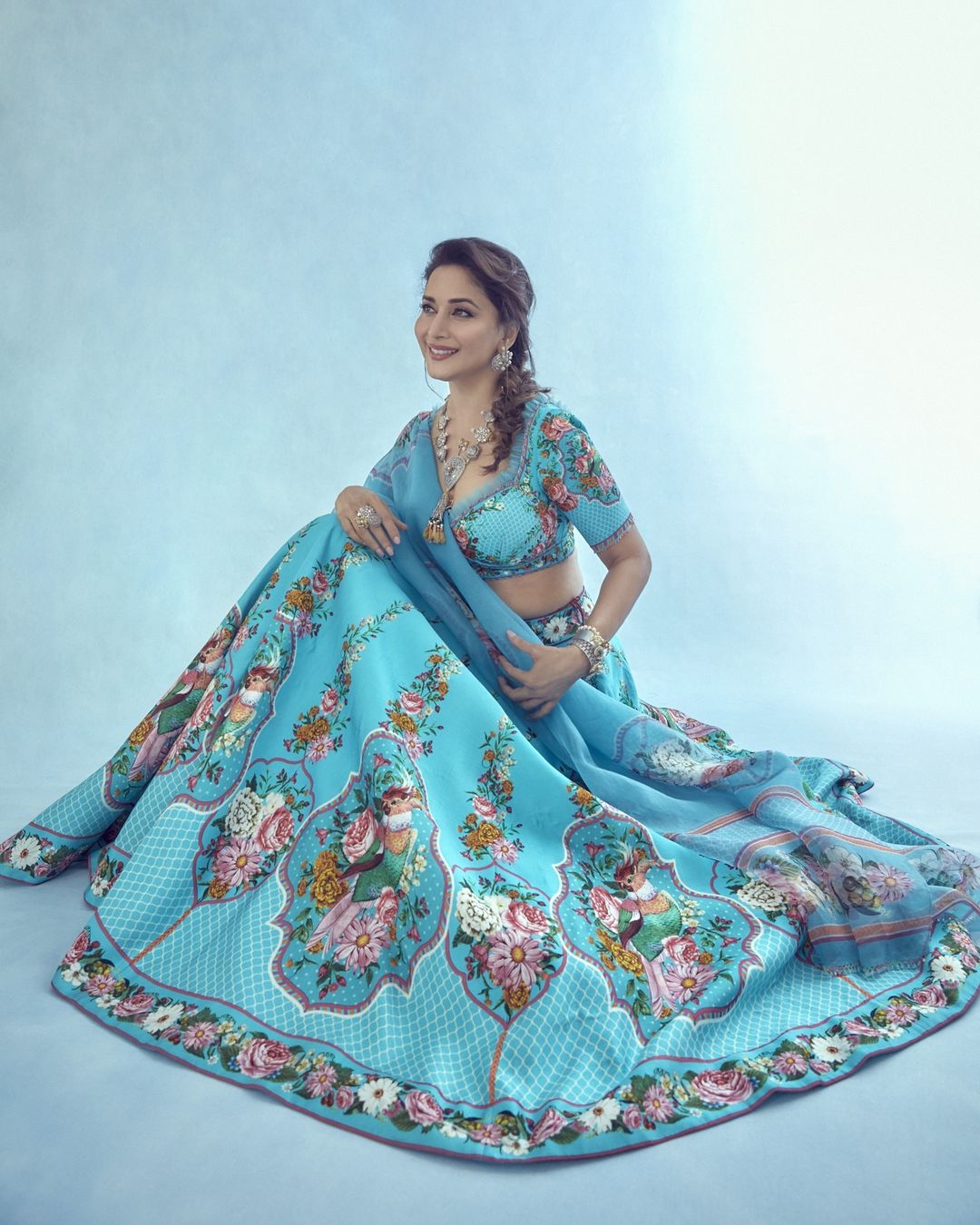 Madhuri Dixit floral lehenga