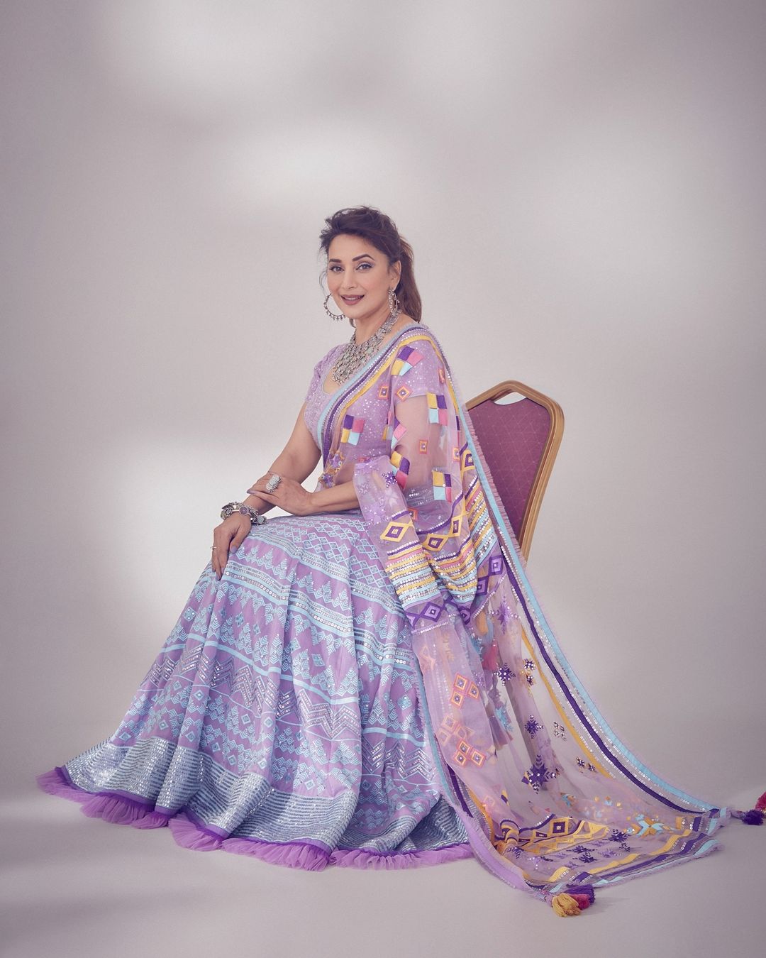 Madhuri Dixit lilac lehenga