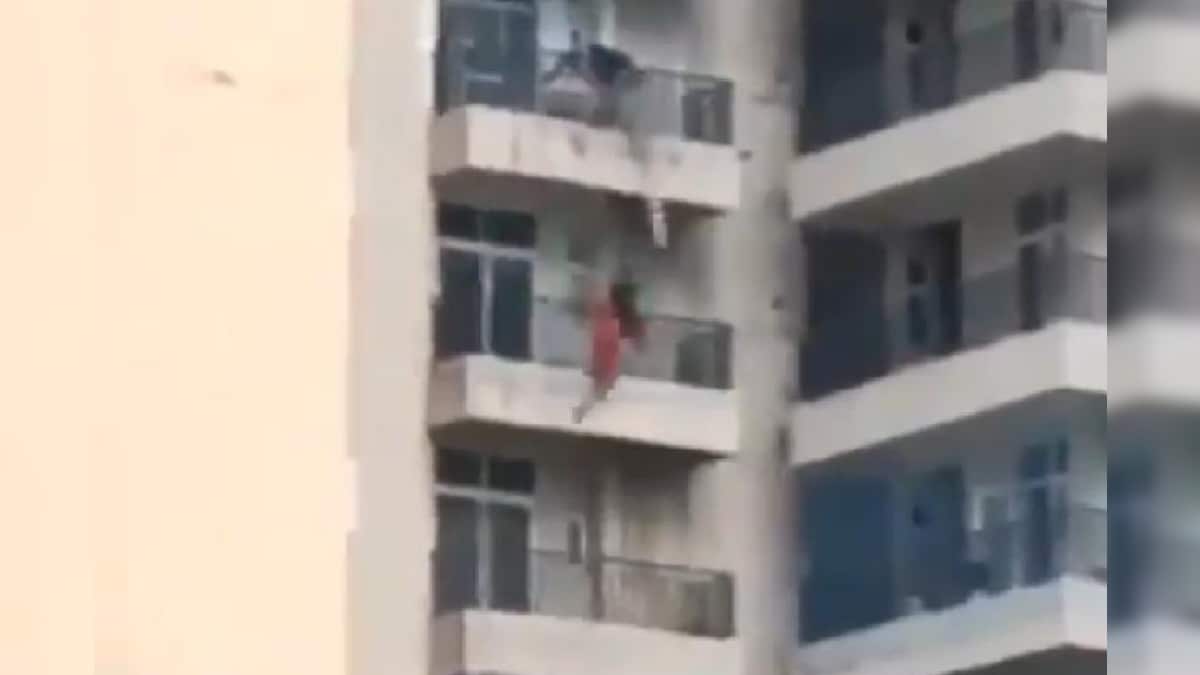 UP Woman Falls from Ninth Floor Balcony, Survives Miraculously. Watch