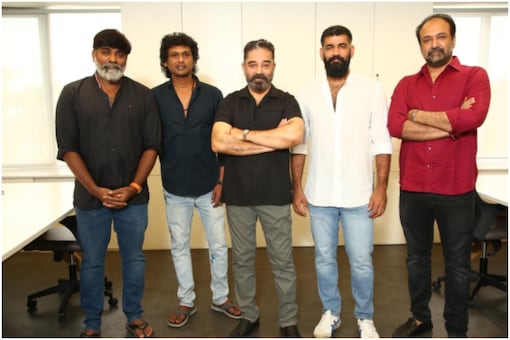 Vikram cast with director Lokesh Kanagraj
