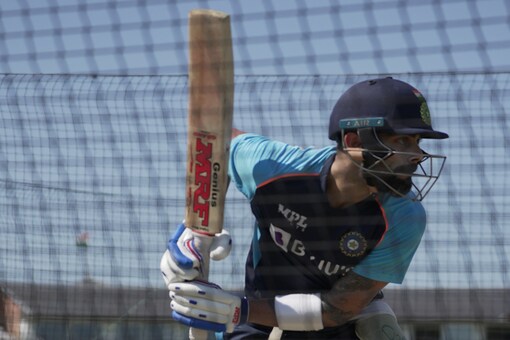 India captain Virat Kohli practices at the Riverside Ground in Durham.