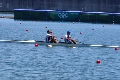 Arjun Lal Jat and Arvind Singh practice in Tokyo (Twitter)