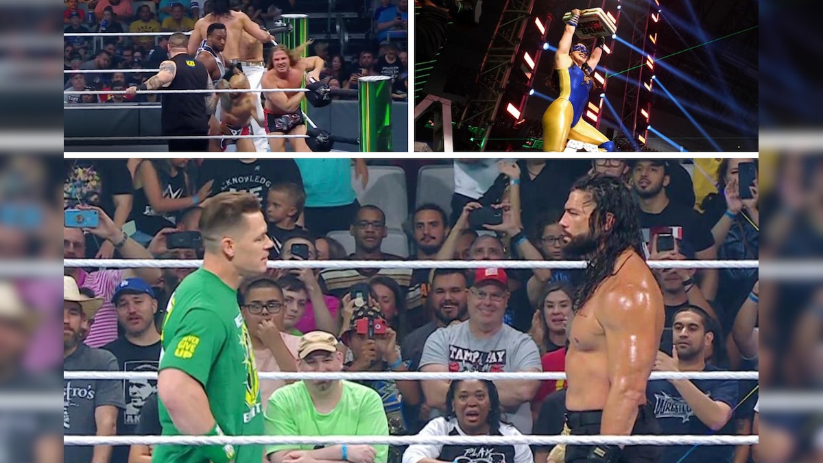 Wwe Money In The Bank 2021 Results Big E Nikki A S H Win Briefcases Roman Reigns Retains But John Cena Returns