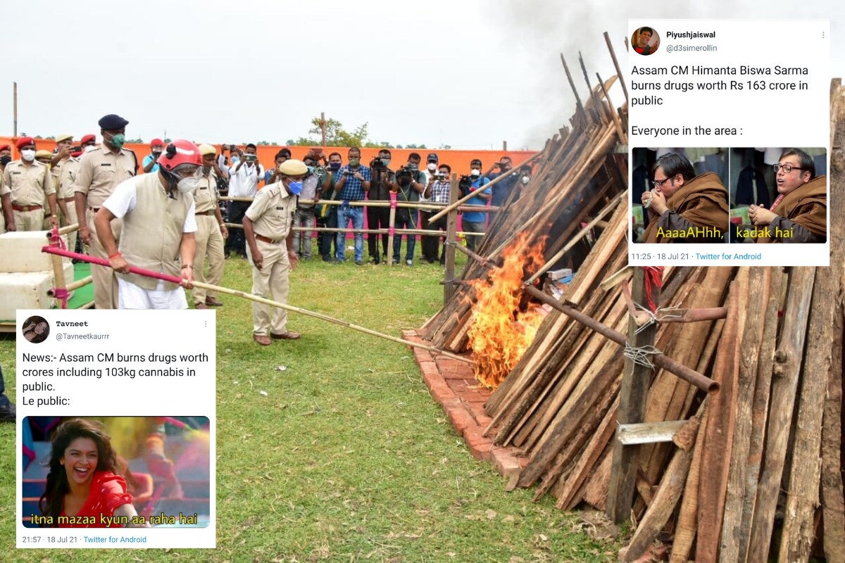 Assam CM Burns Drugs Worth Rs 163 Crore and Twitter is 'High' With Memes