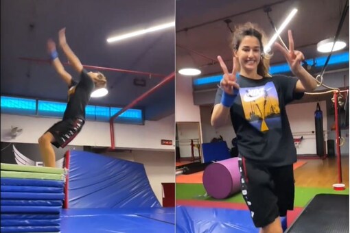 Actress Disha Patani aces a backflip in new Instagram video. 
