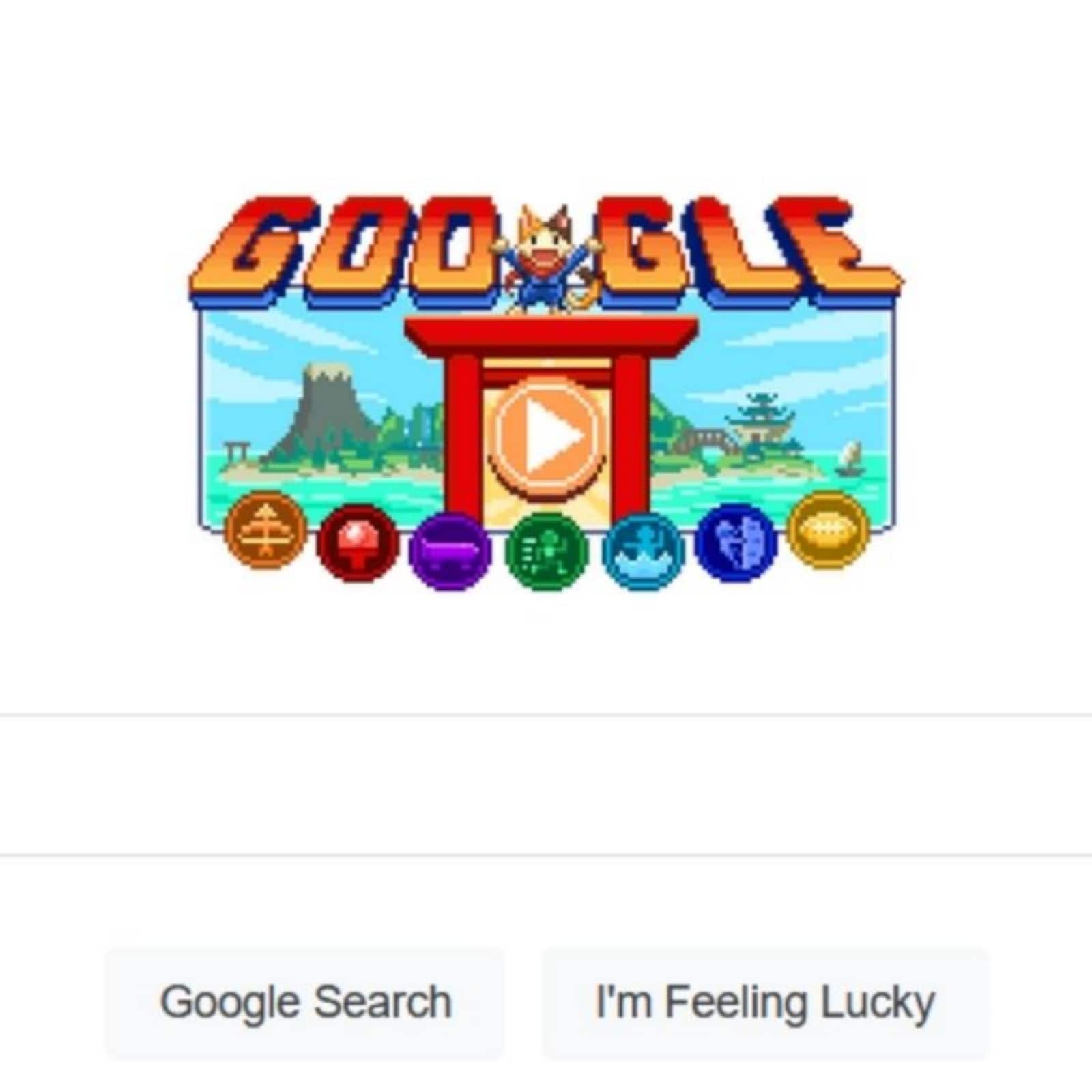 Today's Google doodle is an anime-infused sports game