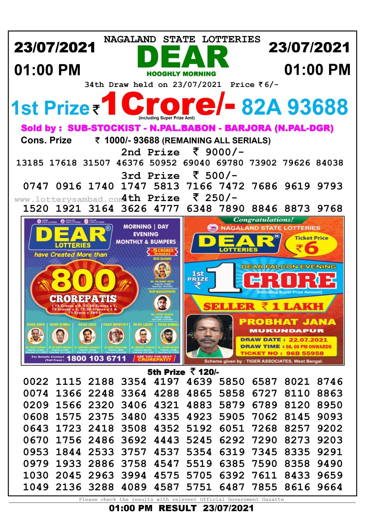 LOTTERY LIVE DEAR LOTTERY SAMBAD 1PM LIVE DRAW TODAY 14/01/2024 - Will You  Are the Next Crorepati? - YouTube