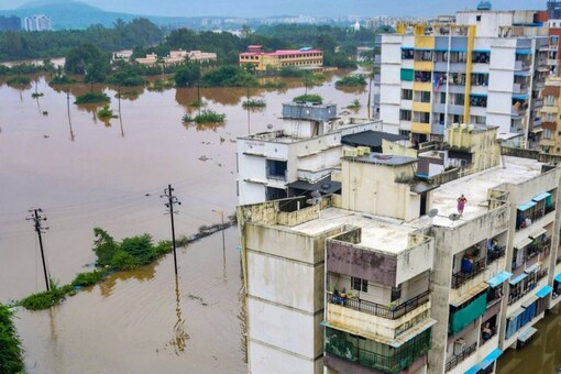 Mumbai: Flooded locality at Badlapur after heavy rains, Mumbai, Thursday, July 22, 2021. (PTI Photo) 