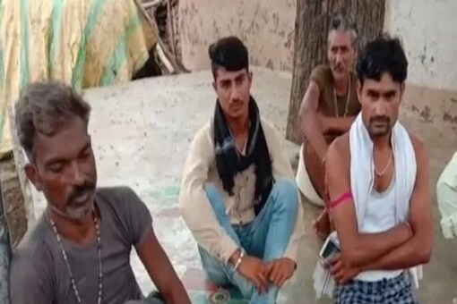 During heavy rain, many villagers get settled in Rajasthan.