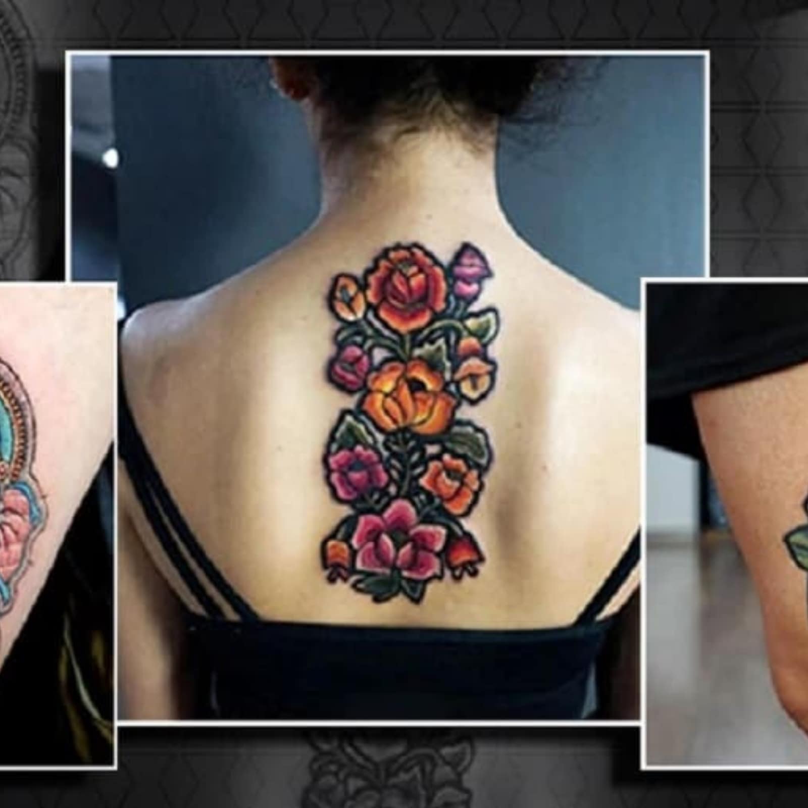 Shoulder Arm Flower Demon Cherry Tattoo by Evil Twins Tattoo