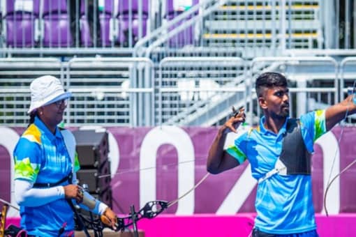 Deepika Kumari and Pravin Jadhav at Tokyo Olympics (Twitter)