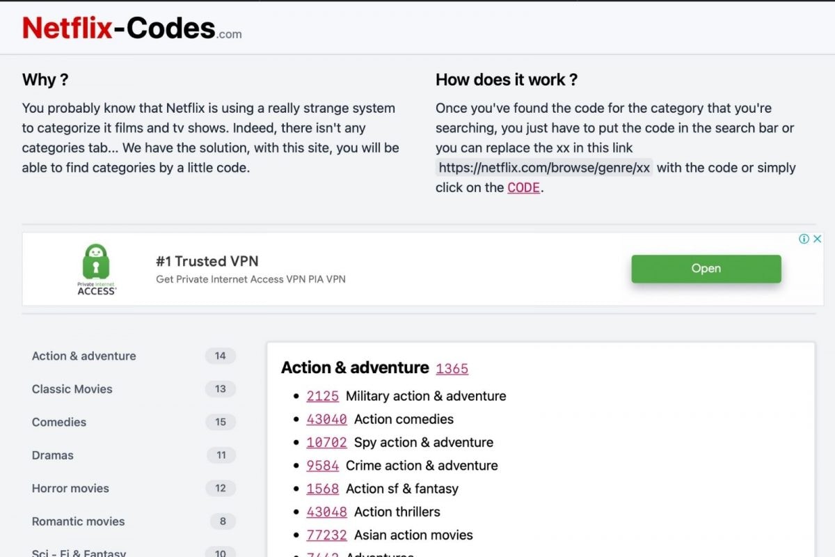 Codes to find the movies and series on Netflix without looking too