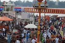 Crowds seen in Haridwar on Day 1 of Sawan, considered a holy month for Hindus. (News18)