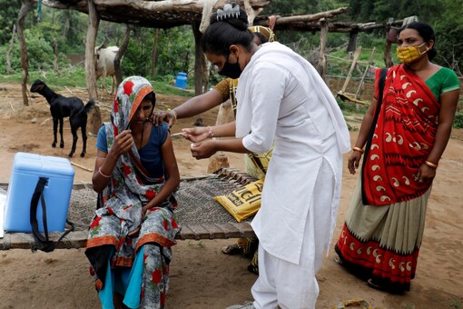 With over 90.5 crore doses administered so far, with over 67.5 crore people being given at least one dose, 69 per cent of India’s adult population has been administered at least one dose of COVID vaccine. (Reuters)