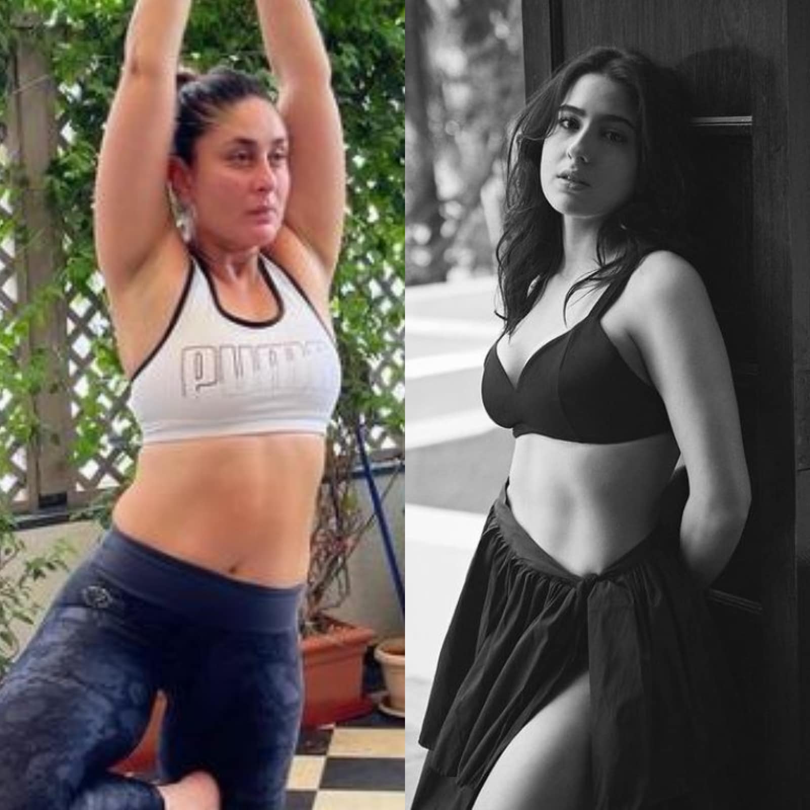 Kareena Kapoor Aces Complex Yoga Positions; Sara Ali Khan Stuns in Black  Bralette and Long Skirt - News18