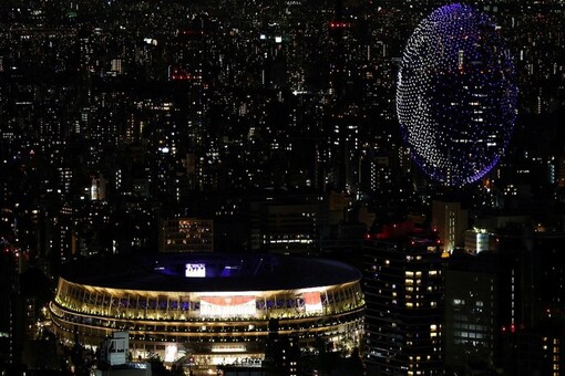 Drones form a shape of the world during the opening ceremony at Tokyo Olympic Stadium. 

REUTERS/Kim Kyung-Hoon/File Photo