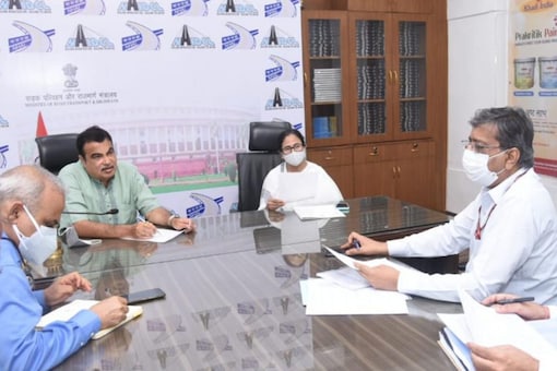 Bengal chief minister Mamata Banerjee met Nitin Gadkari in New Delhi on Thursday.