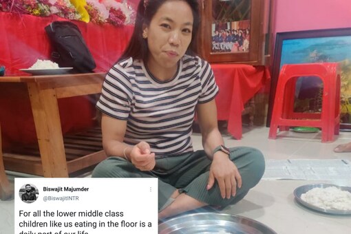 Mirabai Chanu Sitting Cross Legged To Enjoy Ghar Ka Khana Has Indians Nostalgic