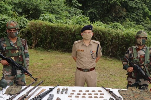 A cache of arms and ammunition was also seized from the possession of the deceased.