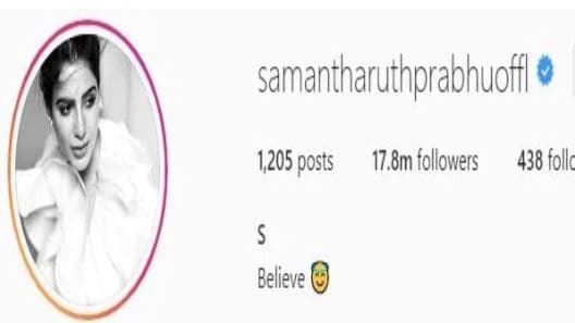Samantha Akkineni Removes Her Name on Instagram, Twitter; Replaces