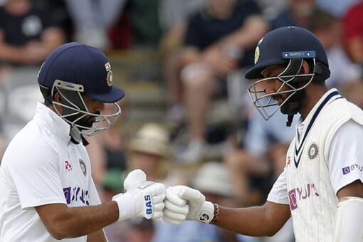 Ajinkya Rahane Cheteshwar Pujara shared a 100-run stand to save India the blushes.