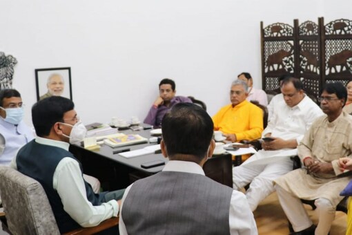 The BJP MPs called on education minister Dharmendra Pradhan and health Minister Mansukh Mandaviya about the crucial issues of vaccination drive in West Bengal 