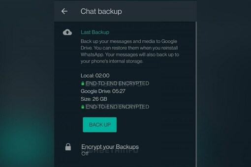 Encryption for WhatsApp files stored locally could be useful in case the phone gets compromised to keep attackers away from the personal files. (Image: Twitter/ WABetaInfo)

