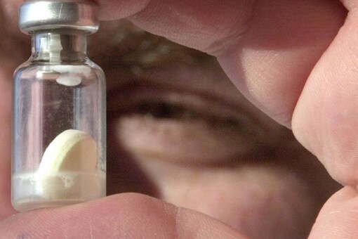 A smallpox vaccine phial at an institute in Oberschleissheim near Munich. (Reuters)